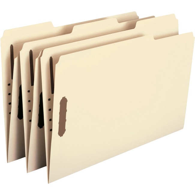 Smead 100% Recycled Manila Fastener Folders with Reinforced Tab