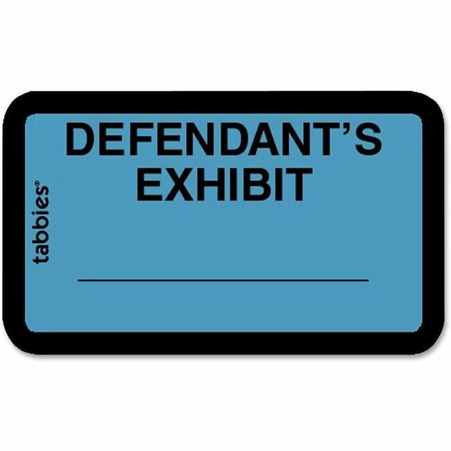 Tabbies Defendant's Exhibit Legal File Labels