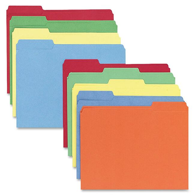 Sparco 1-ply 1/3-cut Tab Colored File Folders