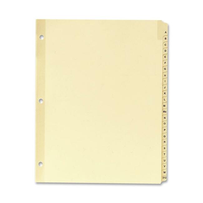 Sparco A-Z Clear Plastic Index Dividers