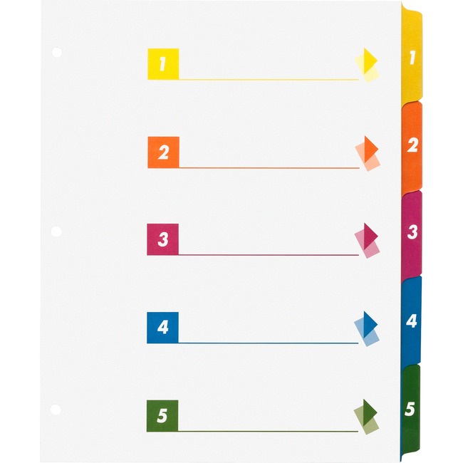 Sparco Table of Contents Index Dividers