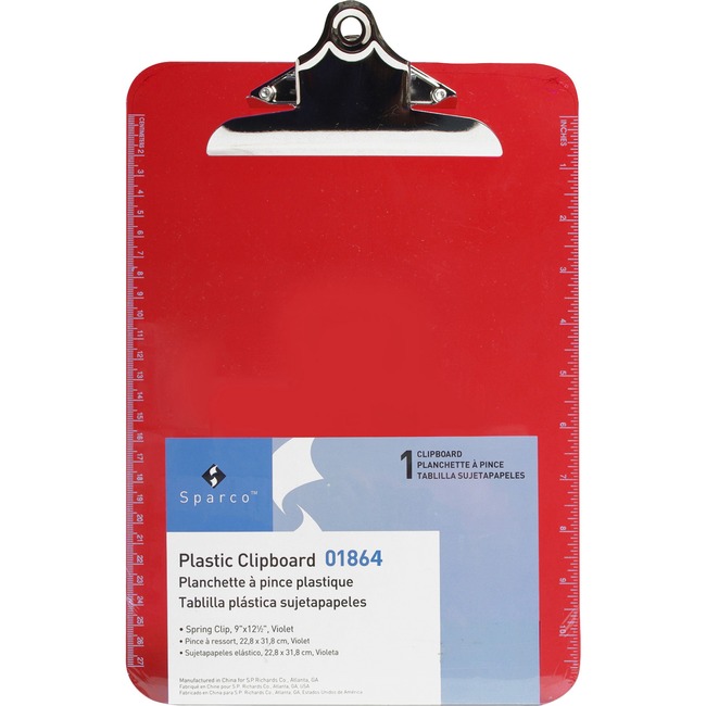 Sparco Plastic Clipboards