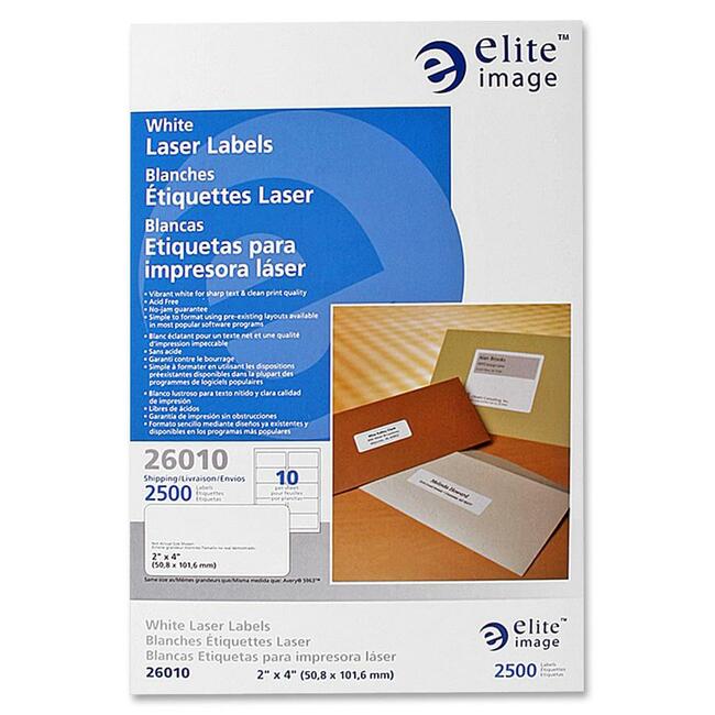 Elite Image White Mailing/Address Laser Labels