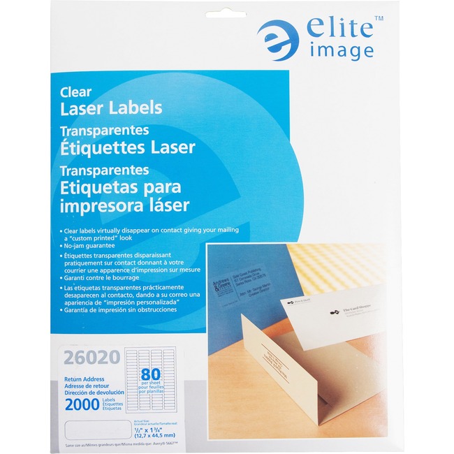 Elite Image Clear Address Laser Labels