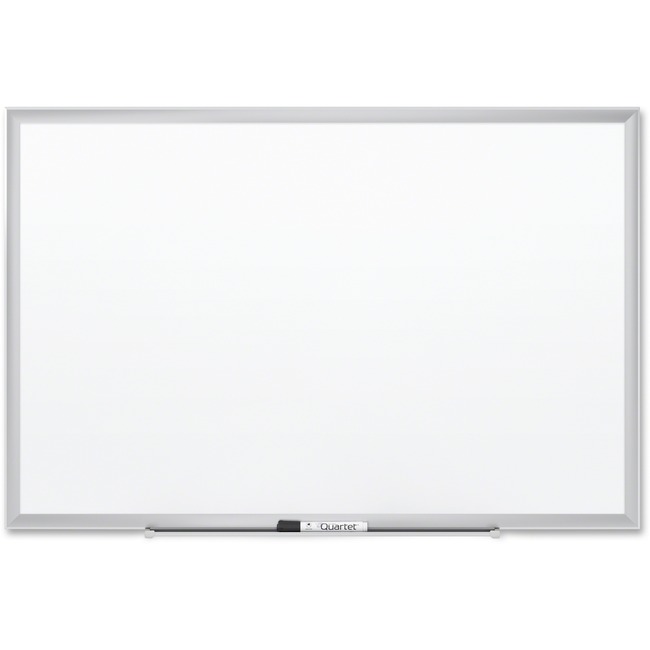 Quartet® Premium DuraMax Porcelain Magnetic Whiteboard, 6' x 4', Silver Aluminum Frame