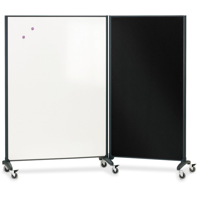 Quartet Motion® Room Divider, 3' x 6', DuraMax® Porcelain Whiteboard Surface