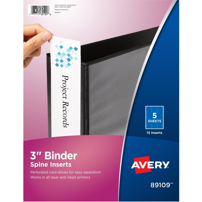 Avery® Binder Spine Inserts