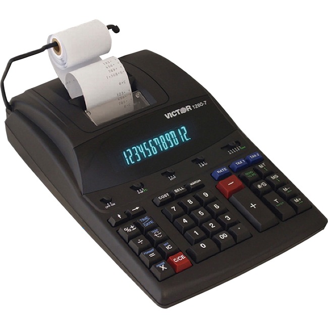 Victor 1280-7 12 Digit Heavy Duty Commercial Printing Calculator