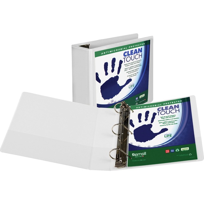 Samsill D-Ring Clean Touch Antimicrobial Vw Binder
