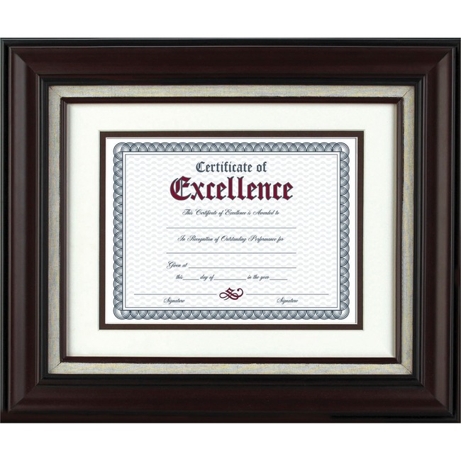DAX Linen Insert Certificate Mahogany Frame