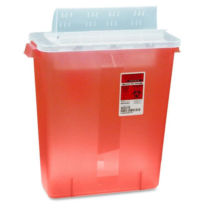 Covidien Transparent Red Sharps Container