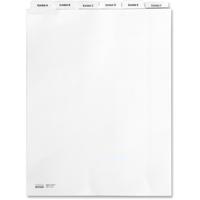 Kleer-Fax A-Z Legal Exhibit Dividers