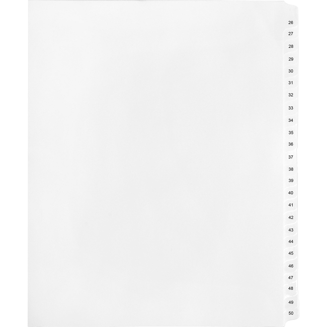 Kleer-Fax Legal Exhibit Index Dividers