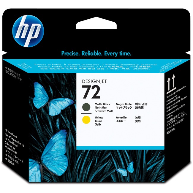 HP 72 (C9384A) Original Printhead - Single Pack - Inkjet - Matte Black, Yellow - 1 Each