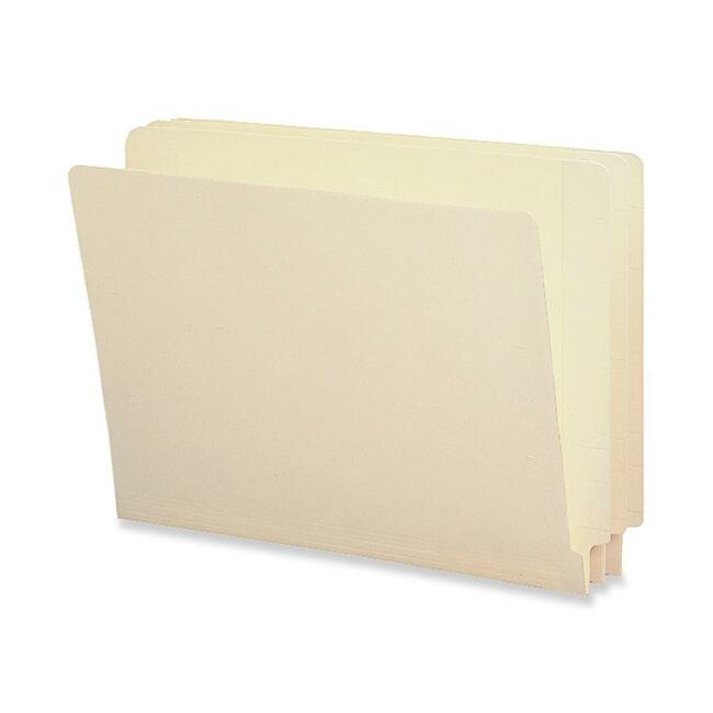 Smead 27160 Manila 100% Recycled End Tab File Folders with Reinforced Tab