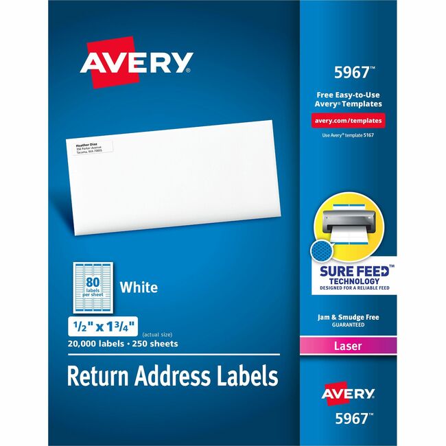 Avery® Return Address Labels with Sure Feed™ Technology