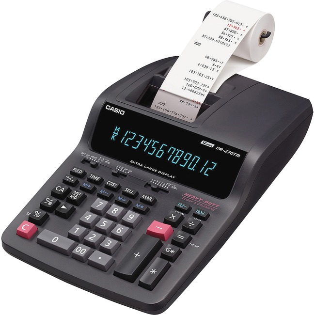 Casio 12-Dgt Tax/Exchange Printing Calculator