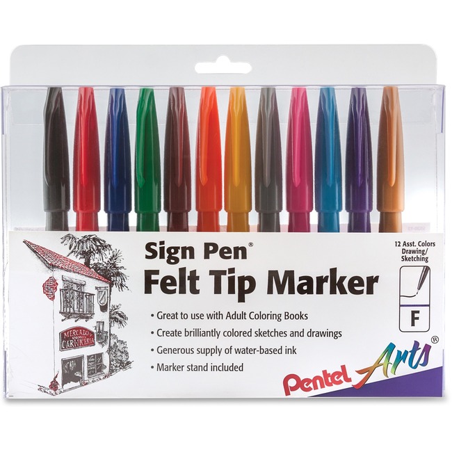 Pentel Fiber-tipped Sign Pens