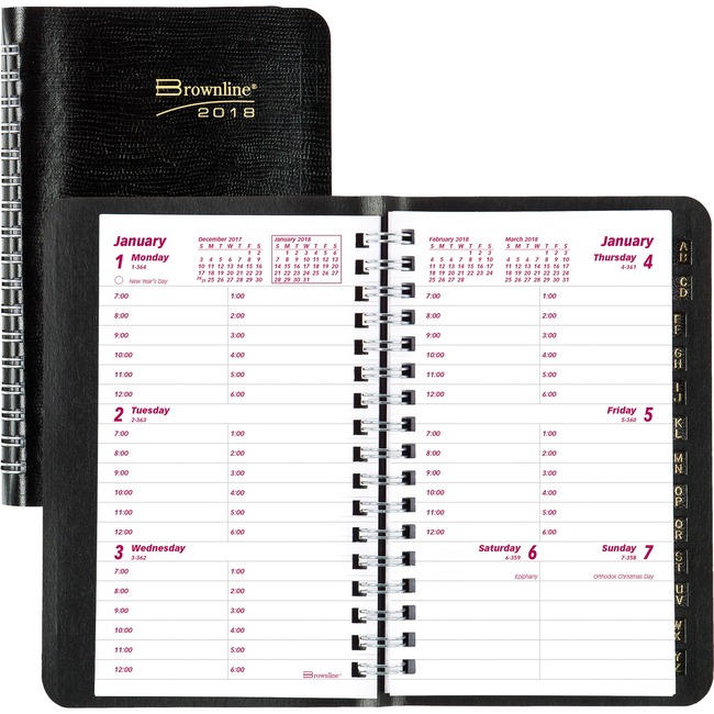 Brownline 2PPW Telephone/Address Weekly Planner