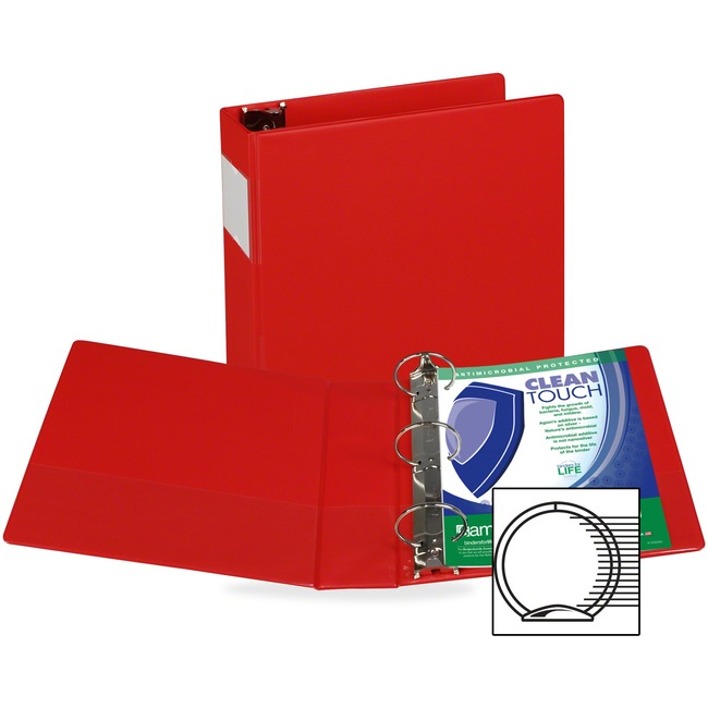 Samsill Clean Touch Antimicrobial Round Ring Binders