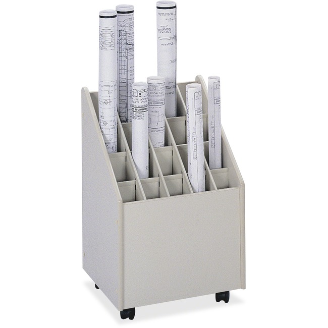 Safco 20-compartment Mobile Roll Storage File