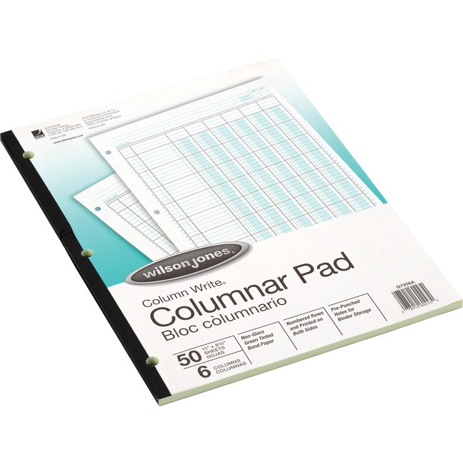 Wilson Jones® Column Write® Pads, 8 1/2