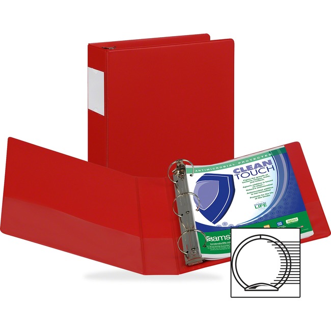 Samsill Clean Touch Antimicrobial Round Ring Binders