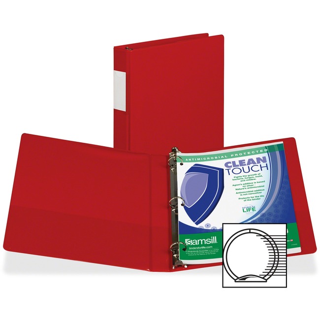 Samsill Clean Touch Antimicrobial Round Ring Binders