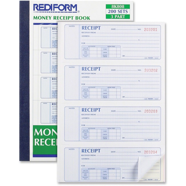 Rediform 3-part Form Manifold Book