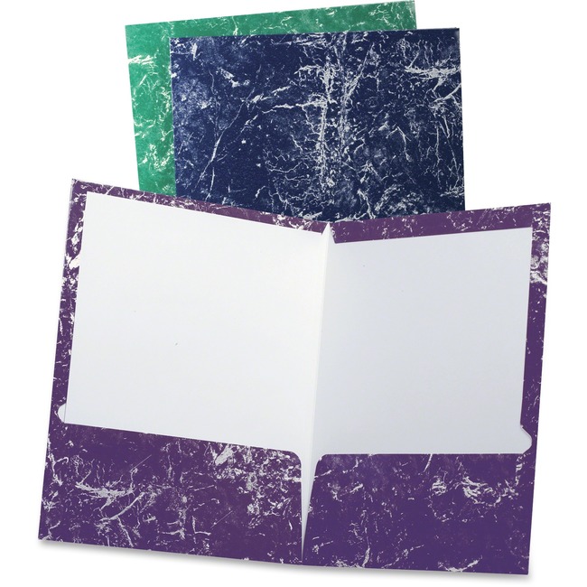 TOPS Oxford Marble Laminated Twin Pocket Folders