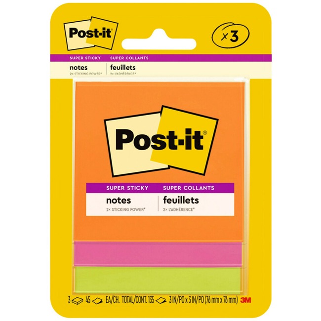 Post-it® Super Sticky Notes, 3