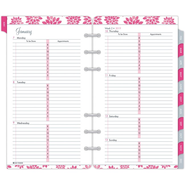 Day-Timer Pink Ribbon 2PPW Planner Refill