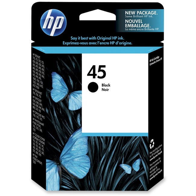 Hewlett Packard - HP 45 Black Ink Cartridge