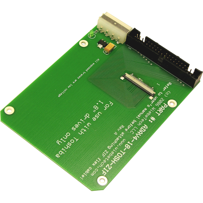 V4 COMBO ADAPTER FOR 1.8-INCH TOSHIBA ZIF DRIVES (USED IN MANY NEWER IPODS)