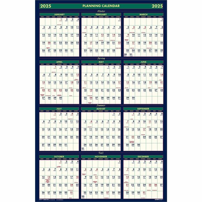 House of Doolittle Eco-friendly 18 Month Lam. Wall Calendar