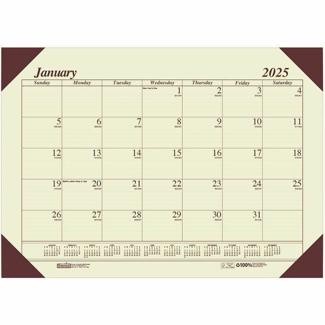 House of Doolittle Ecotones Compact Calendar Desk Pads