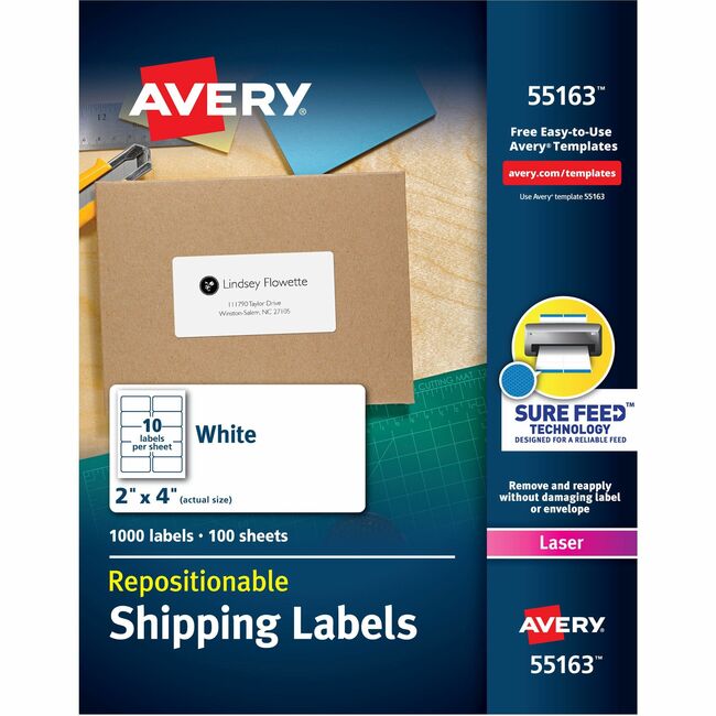 Avery Repositionable Mailing Labels