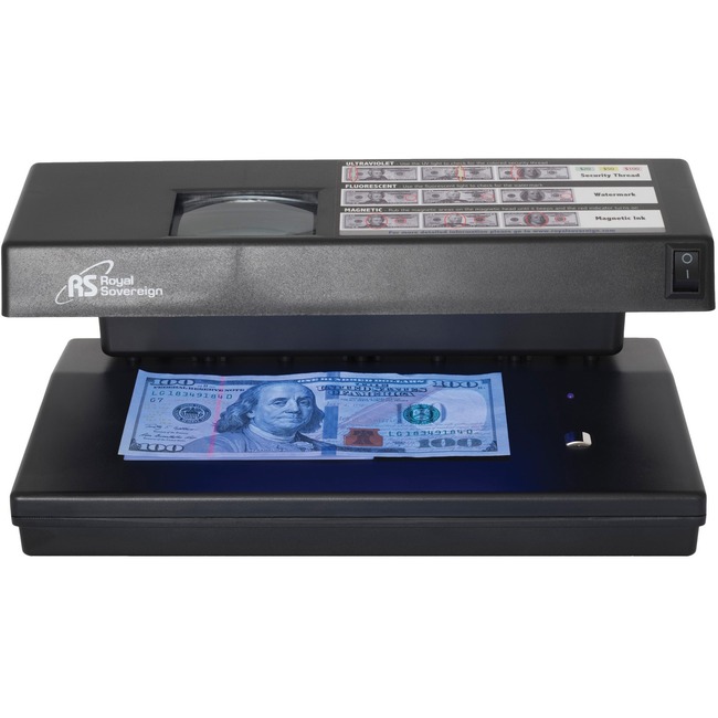 Royal Sovereign 4 Way Counterfeit Detector with UV, Magnetic Ink, Infrared and Microprint detection