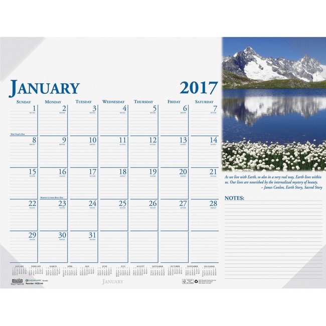 House of Doolittle Earthscapes Scenic Calendar Desk Pad