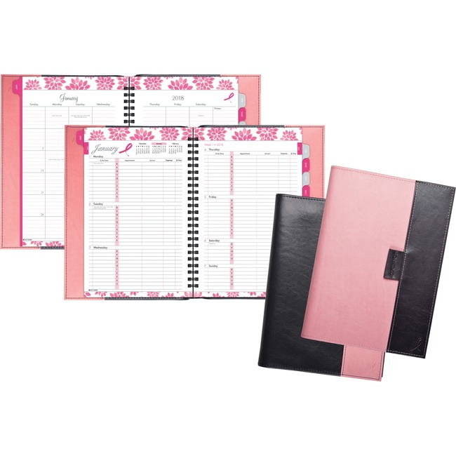 Day-Timer Reversbl Cover Pink Ribbon Planner