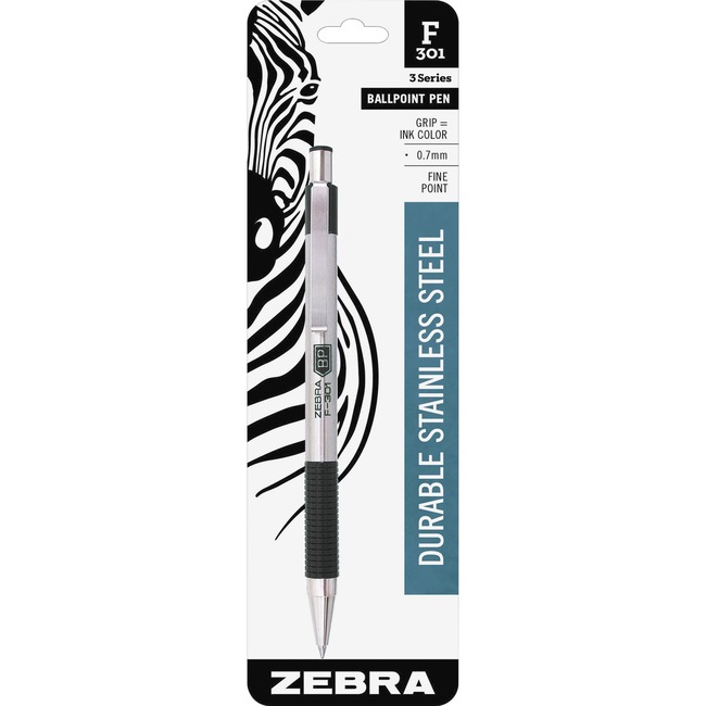 Zebra Pen BCA F-301 Stainless Steel Ballpoint Pens