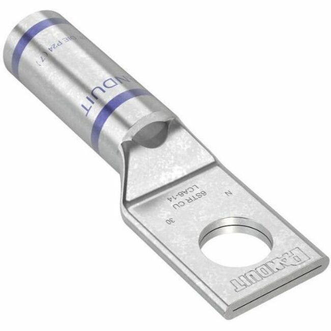 Panduit Pan-Lug LCA6-14-L Comp. Lug, 6, Tin Plt Copper, Strt, One 1/4" Stud, PK50
