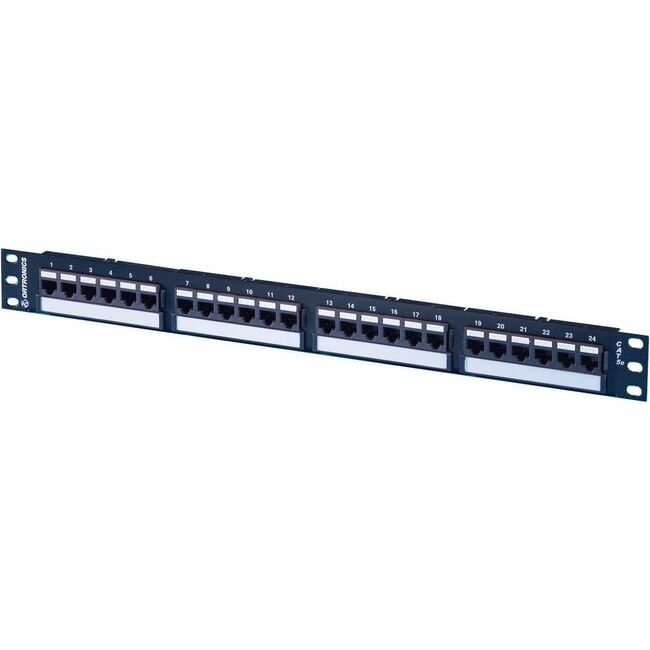 Ortronics TechChoice Flat Patch Panel Category 5e 24 Port
