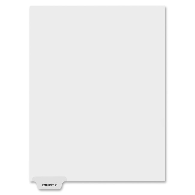 Kleer-Fax Lam Preprinted Bottom Tab Index Dividers