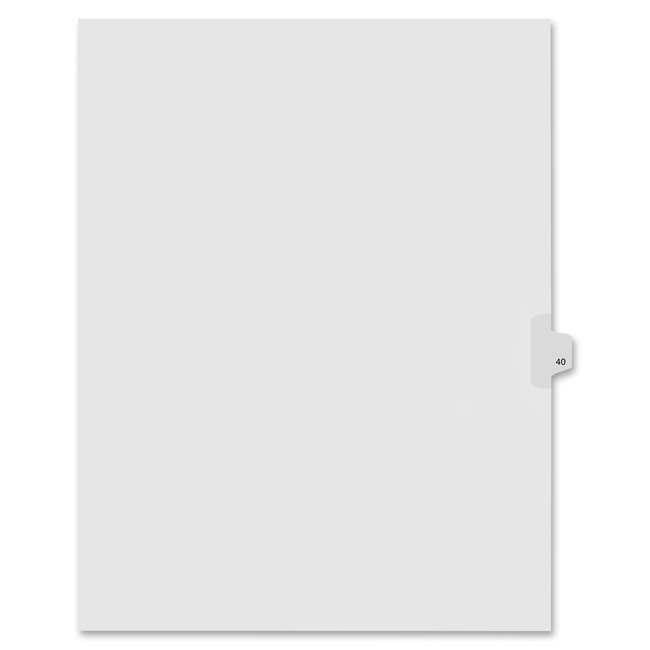 Kleer-Fax Numeric Laminated Tab Index Dividers