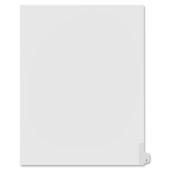 Kleer-Fax Lam Alphabetic Side Tab Index Dividers