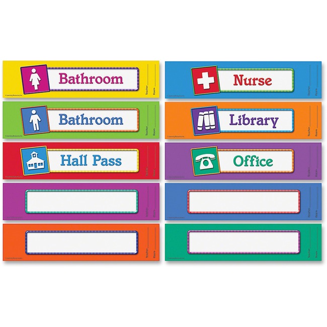 Learning Resources Hall Passes Board