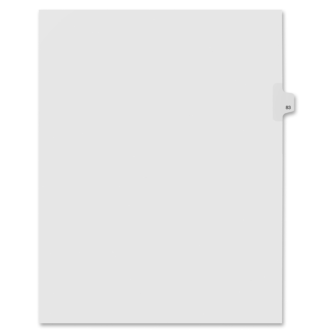 Kleer-Fax Numeric Laminated Tab Index Dividers