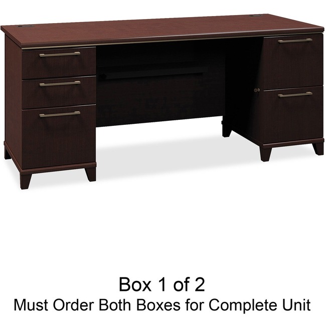 Bush Business Furniture Enterprise 72W Double Pedestal Desk Box 1 of 2