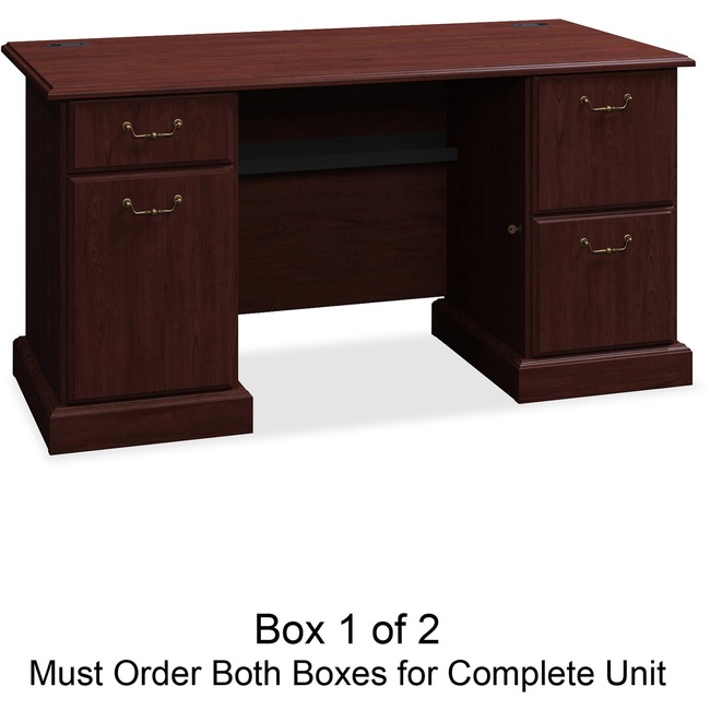 Bush Business Furniture Syndicate 60W Double Pedestal Desk Box 1 of 2